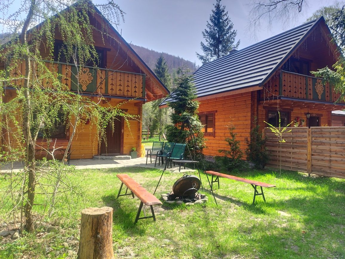 Domki Nad samą rzeką Sauna jacuzzi 8os. noclegi Brenna,Ustroń Beskidy
