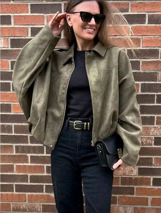 Бомбер Zara,объемный,оверный
