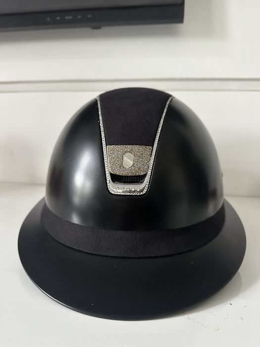 kask samshield miss shield swarovski 59L z cyrkoniami custom czarny