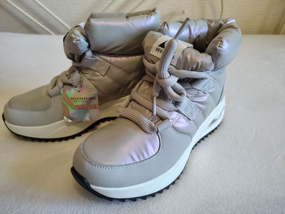 Skechers Uno кросівки, черевики дутики жіночі скечерс.