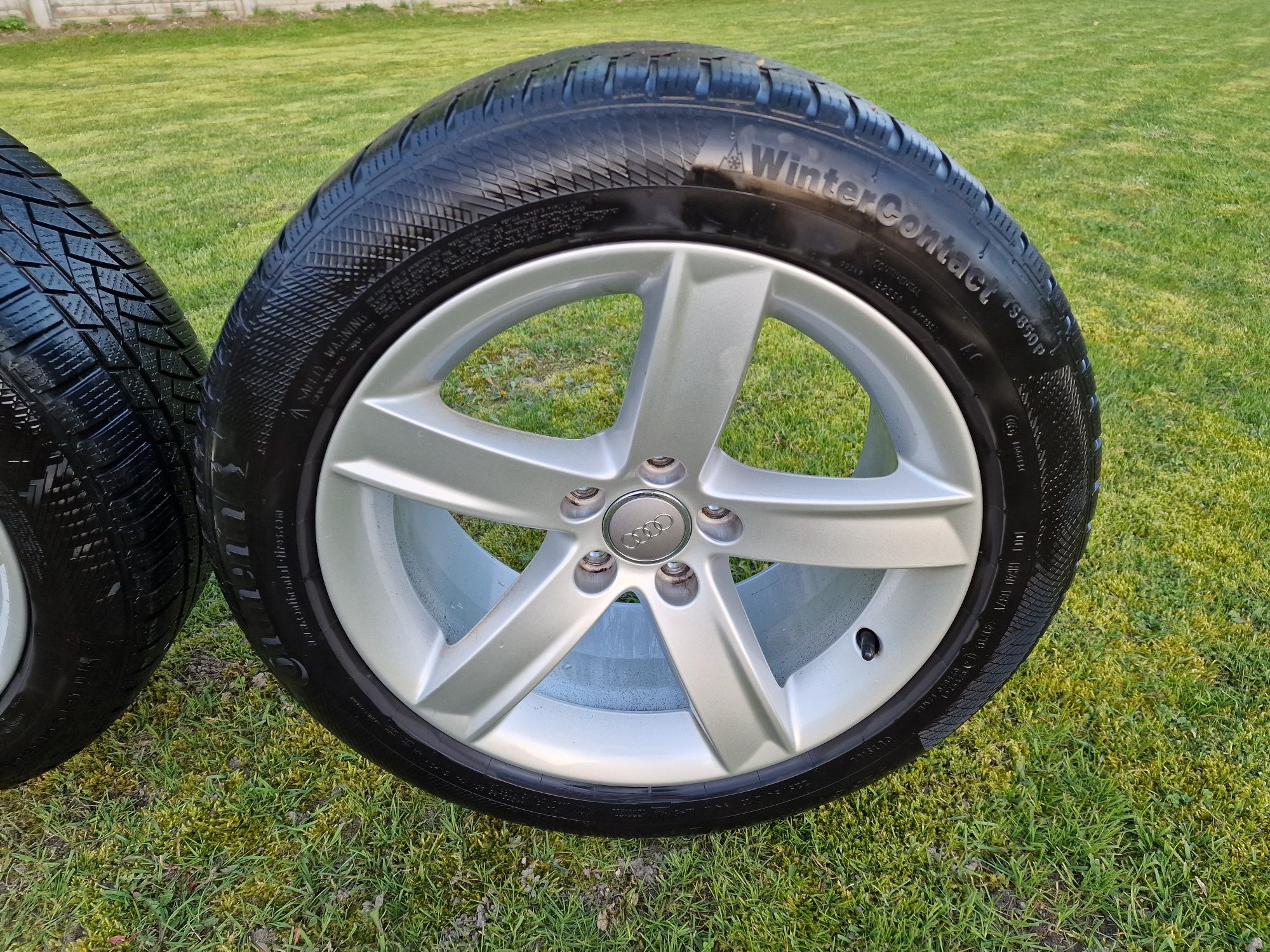 Alufelgi Audi ORYGINALNE 5x112 et 28 szer 7,5" + opony Continental 225