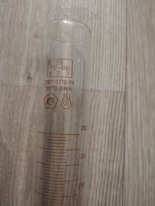 Мірна колба, скляна лійка хімічний посуд