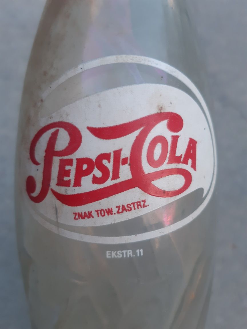 Butelka Pepsi - Cola. 1L. retro -PRL-oryginał