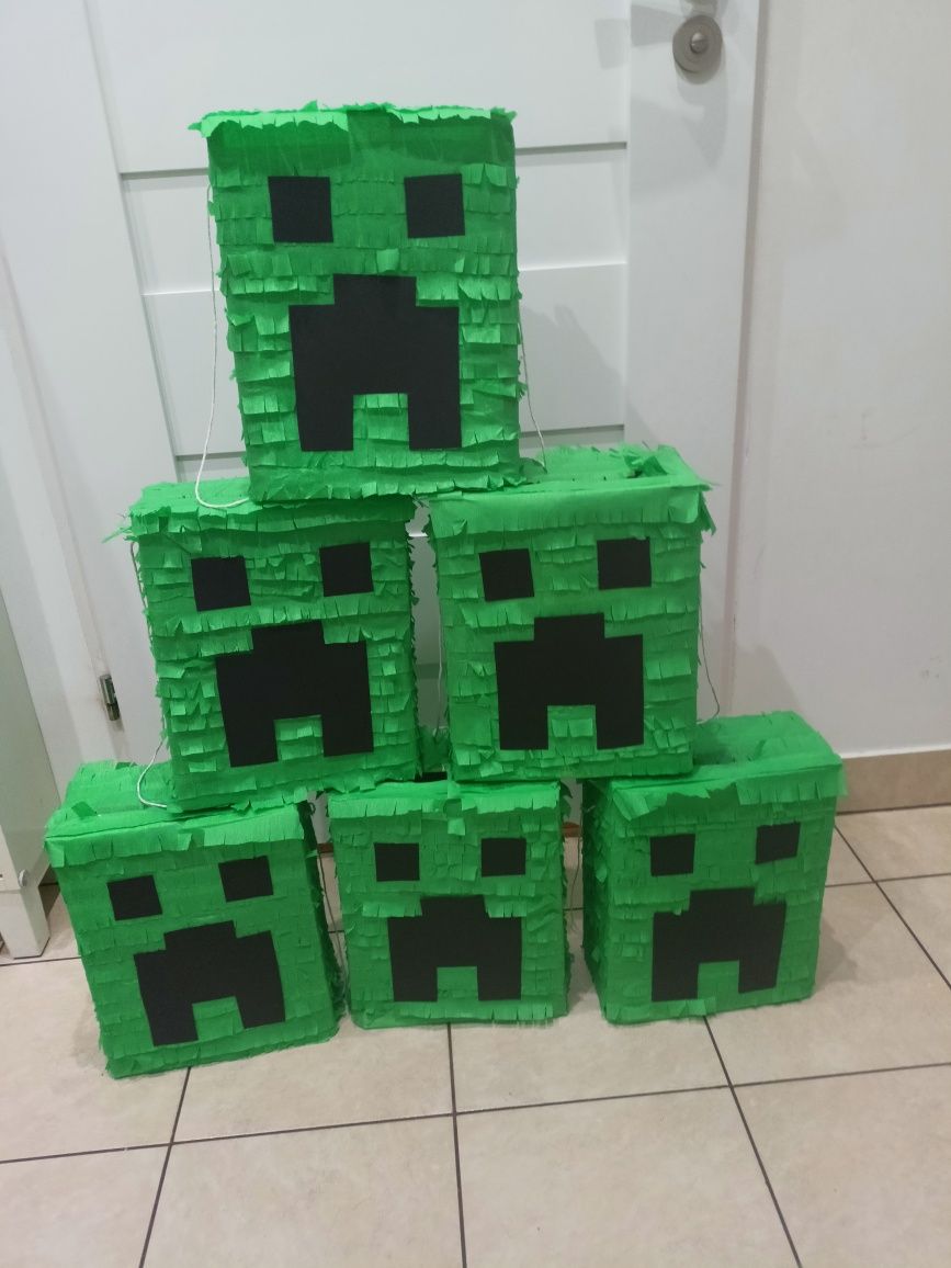 Piniata urodziny creeper Minecraft impreza do rozbiciaExpresowaWysyłka