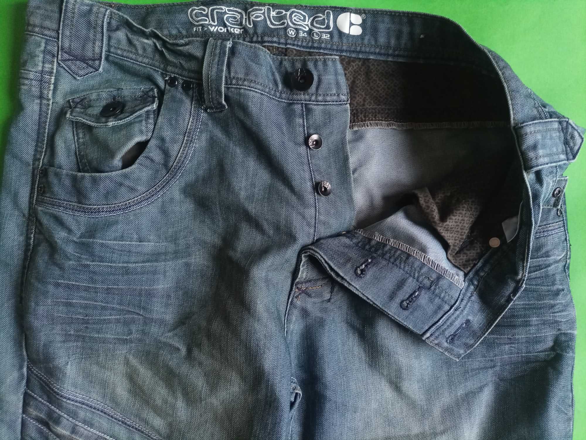 Crafted spodnie męskie jeansowe W34 L32