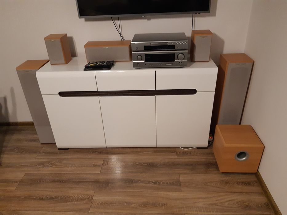 Piękne kino domowe Denon ampli, dvd, kolumny 5.1 Jamo,subwoofer.Ideał!