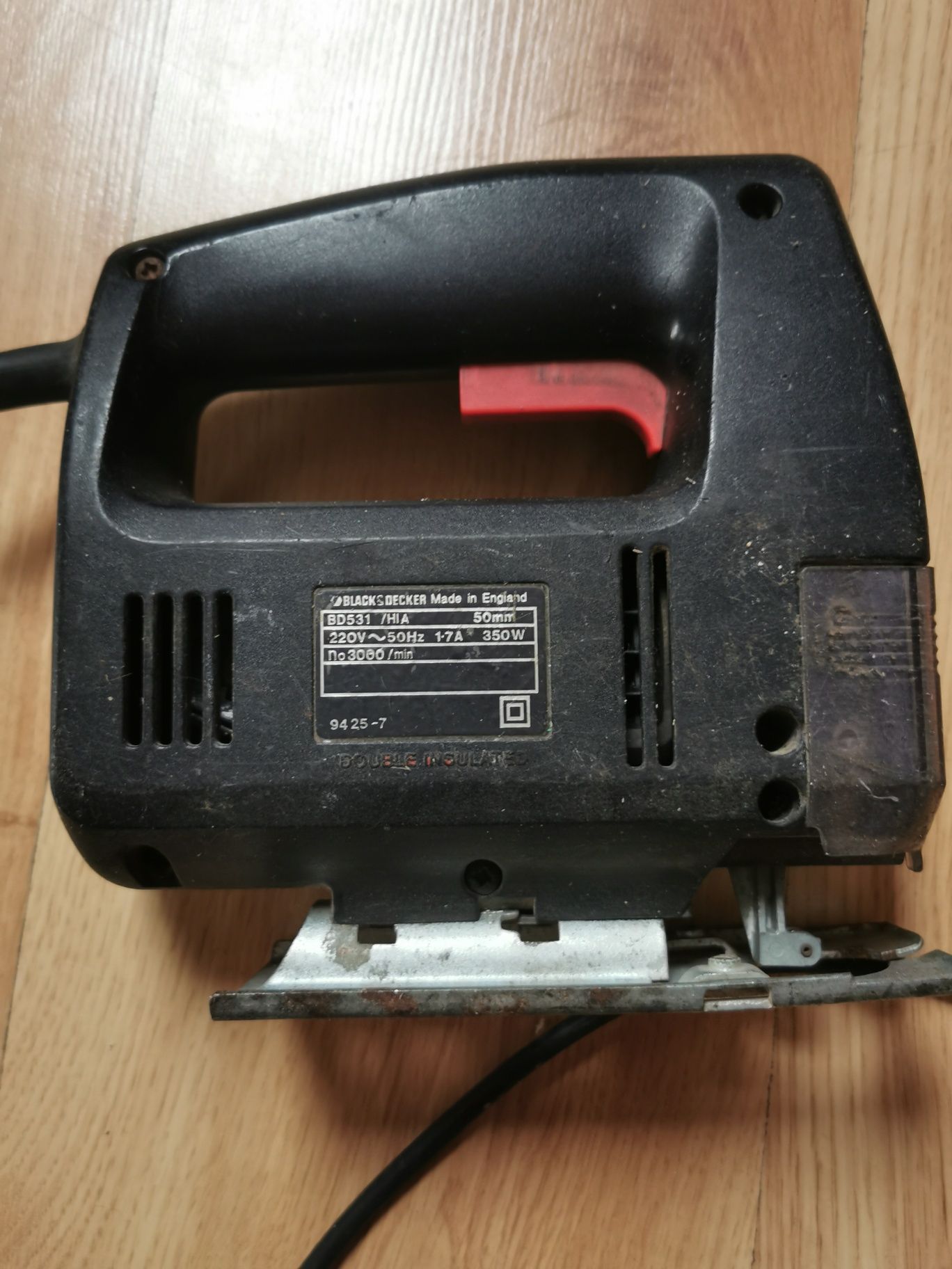 Wyrzynarka stołowa, piła - Black & Decker  BD531 350Watt - uszkodzona.