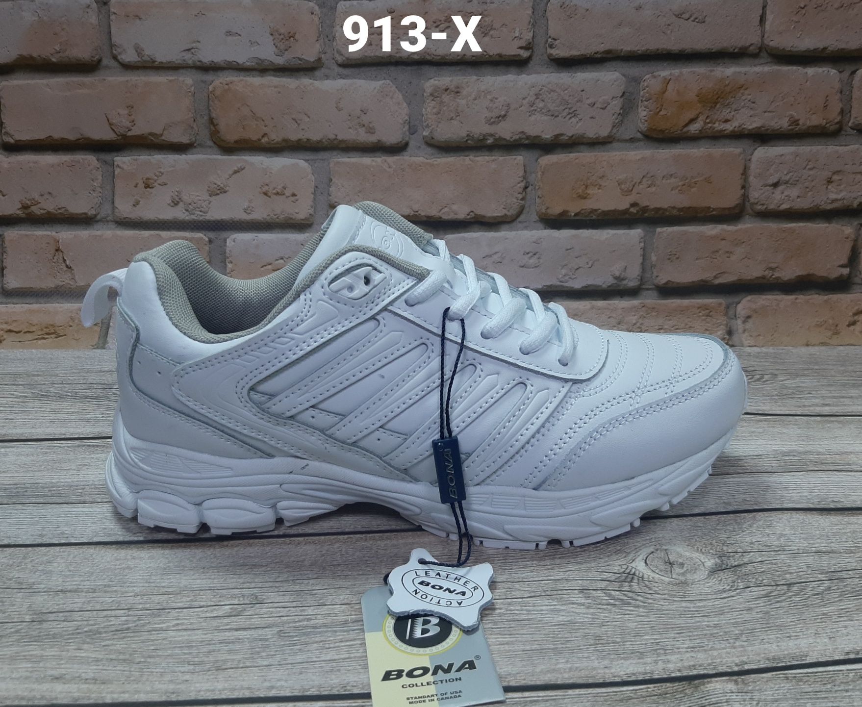 Кожаные белые кроссовки Bona 913X 39.41p