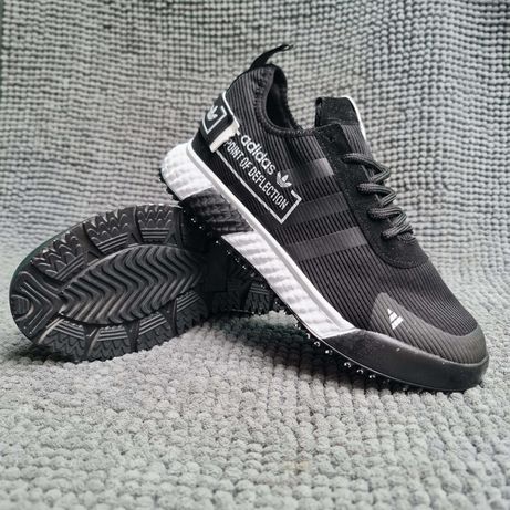 Мужские летние кроссовки adidas Чёрные point 40-43 размер ad06