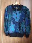 Gruby sweter damski, blezer, piękny, niebieski 40-42