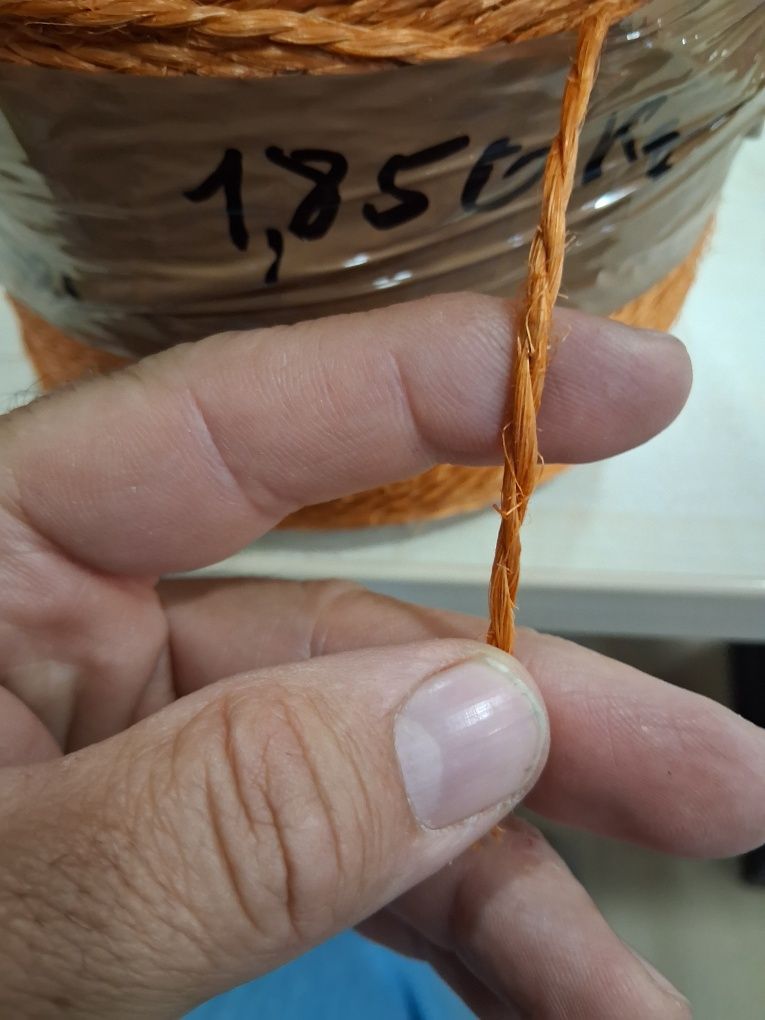 Fio de sisal de cor laranja 3mm espessura