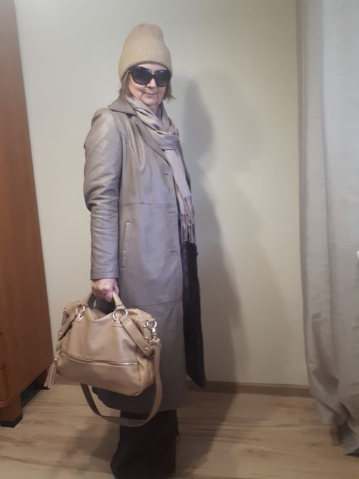 Stylowa torebka beżowa, stan idealny