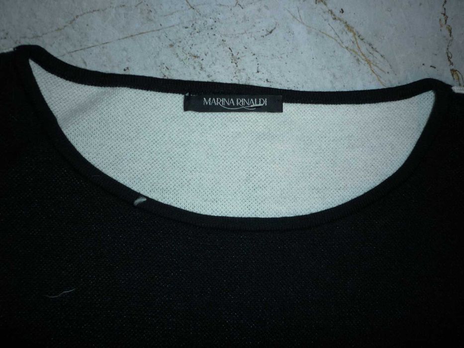 Marina Rinaldi sweter asymetryczny wełna i merino