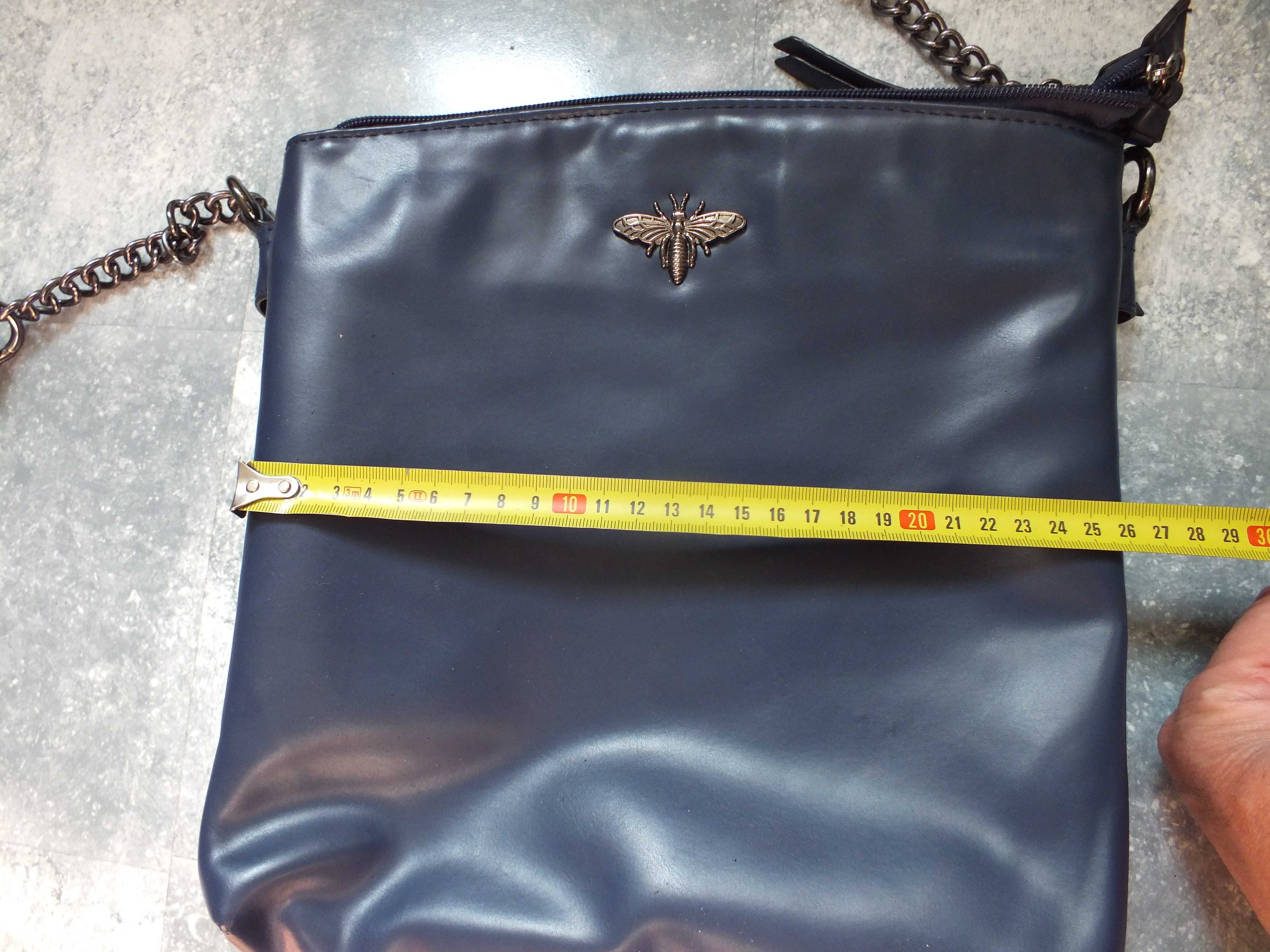 2szt. torebka damska granatowa 26x28cm, beż 26x25cm
