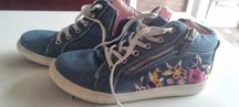 Granatowe jeansowe dziewczęce trampki rozm 35
