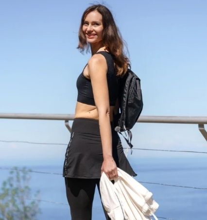 Legginsy ze spódniczką premium Lelosi Long Skort Capri L 40 czarne HIT