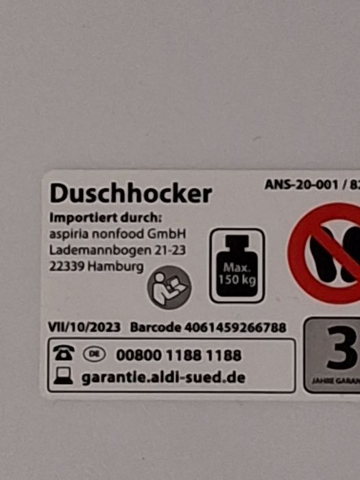 Krzesło pod prysznic