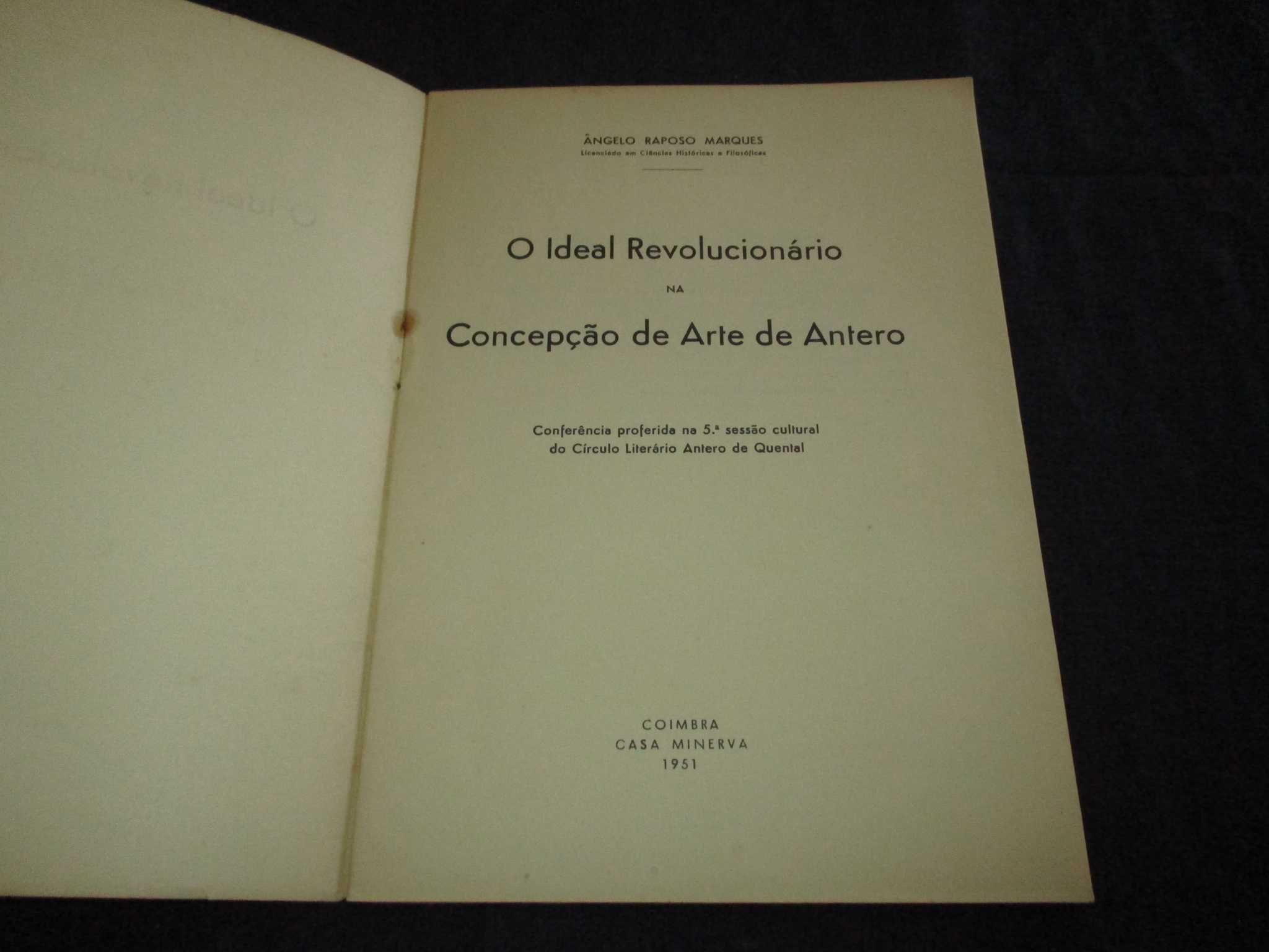 Livro O Ideal Revolucionário na Concepção de Arte de Antero