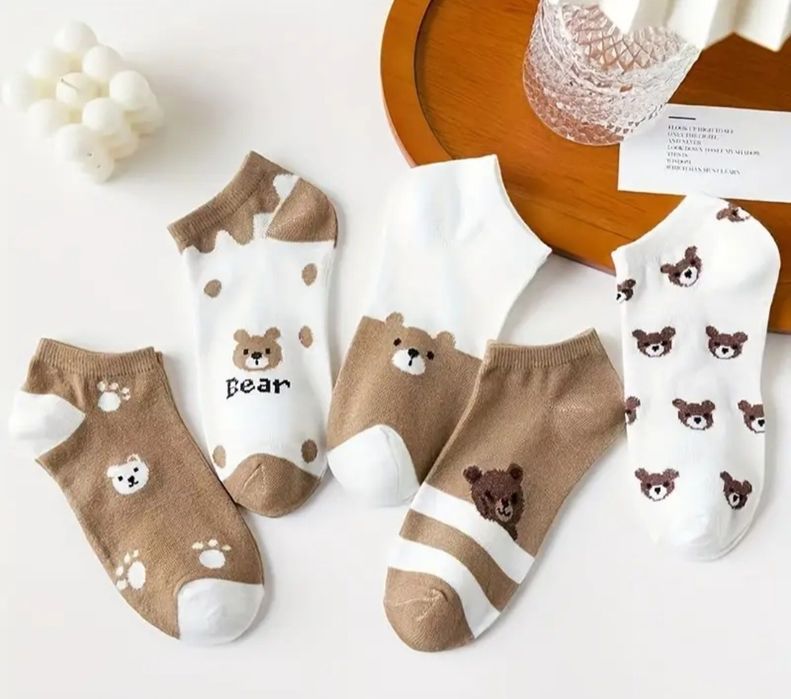 Zestaw 5 par damskich skarpetek"stopek".