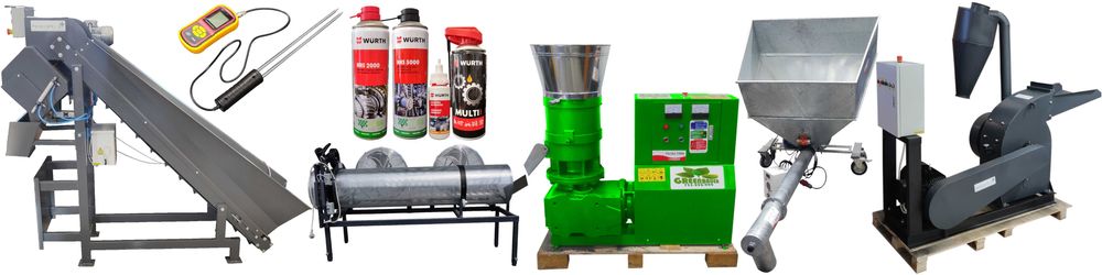 Linia Produkcyjna z Peleciarką 22kW Wolnoobrotową Do Produkcji Pelletu