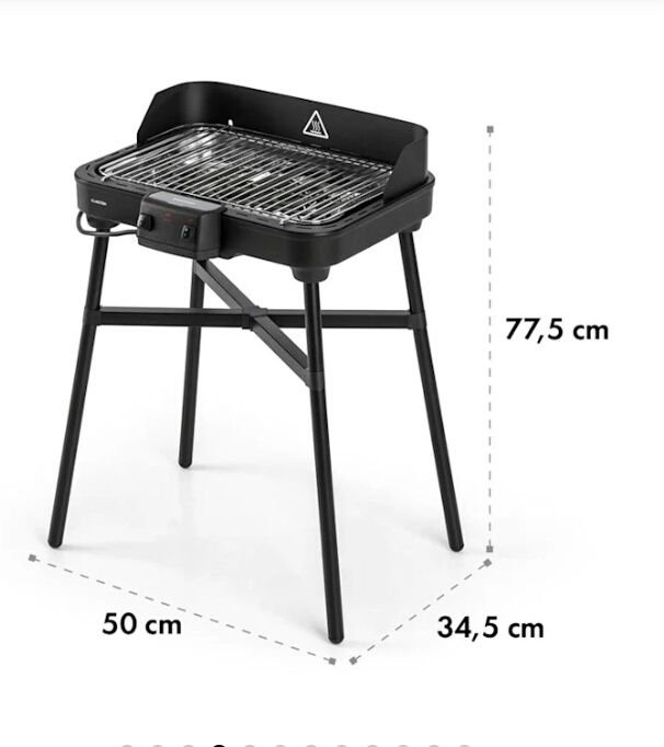 Grill elektryczny ogrodowy,stolowy 400°C 2700W Okazja.