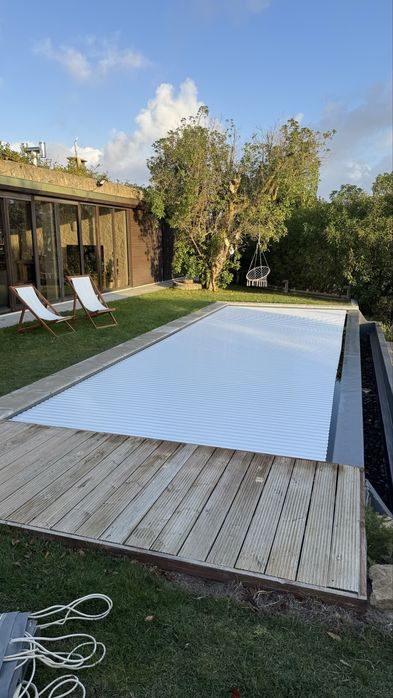 Cobertura de piscina réguas de pvc