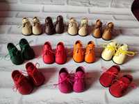 Ботиночки обувь для куклы Паолы из натуральной кожи