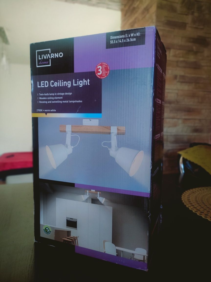LIVARNO home Lampa sufitowa LED w stylu vintage