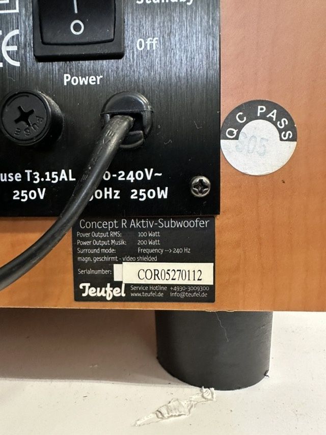 16 kg,! Subwoofer aktywny Concept R, 200 watt