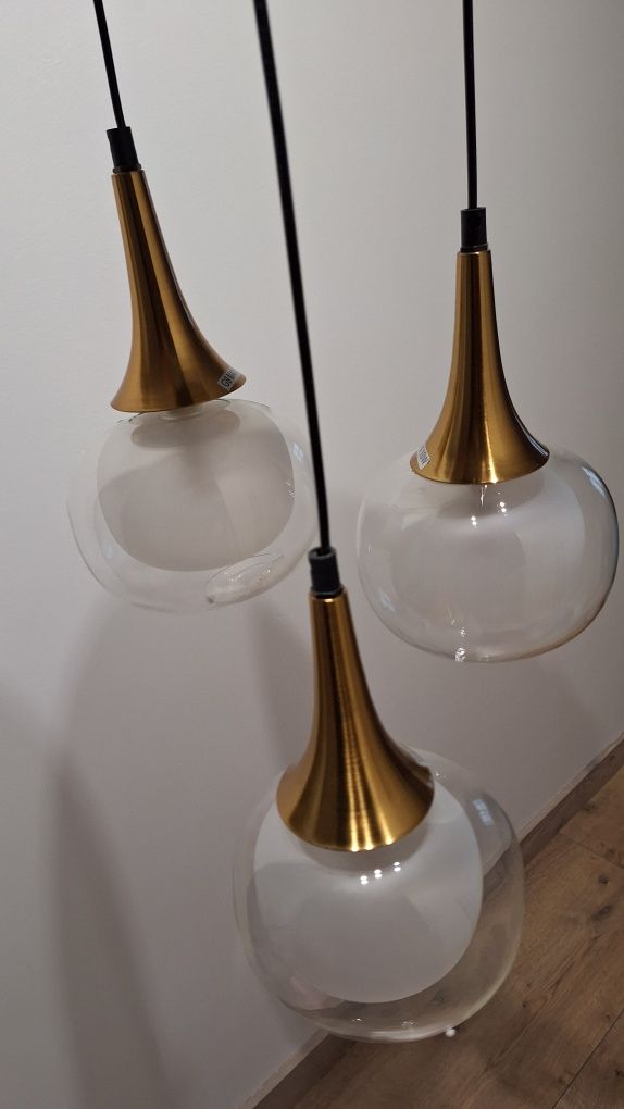 Lampa wiszaca Italux Konilla 3 punktowa G9 mosiadz