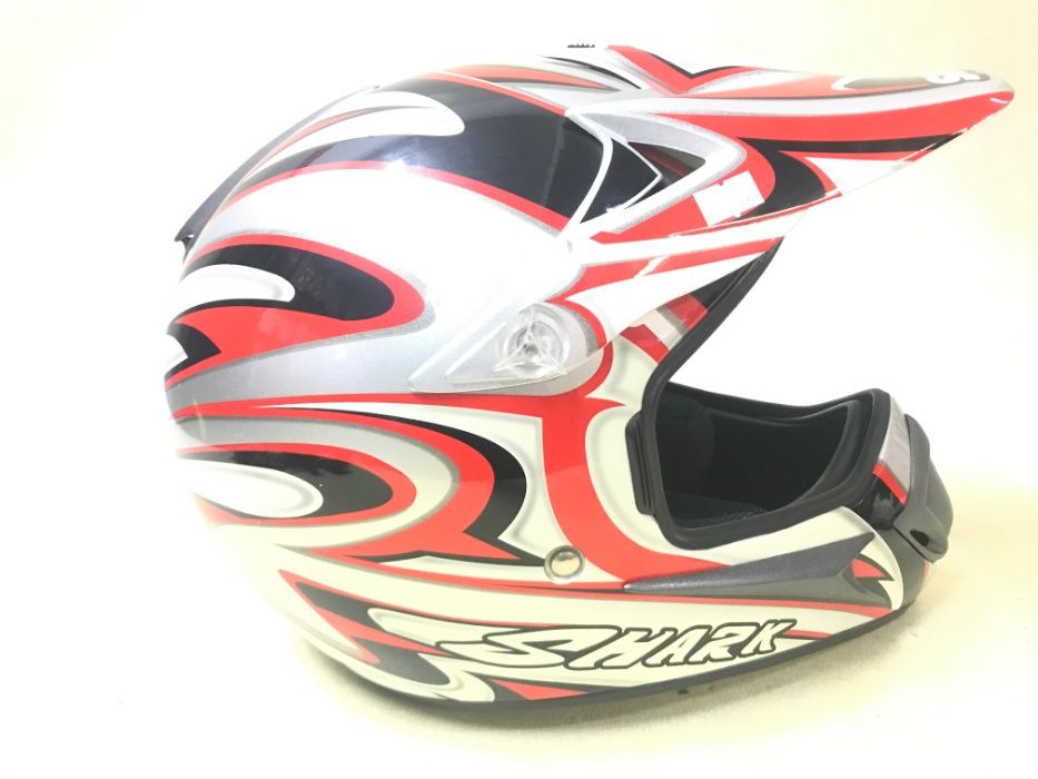 Kask SHARK Motocyklowy Cross Enduro Czerwony Jakość OUTLET -50% S