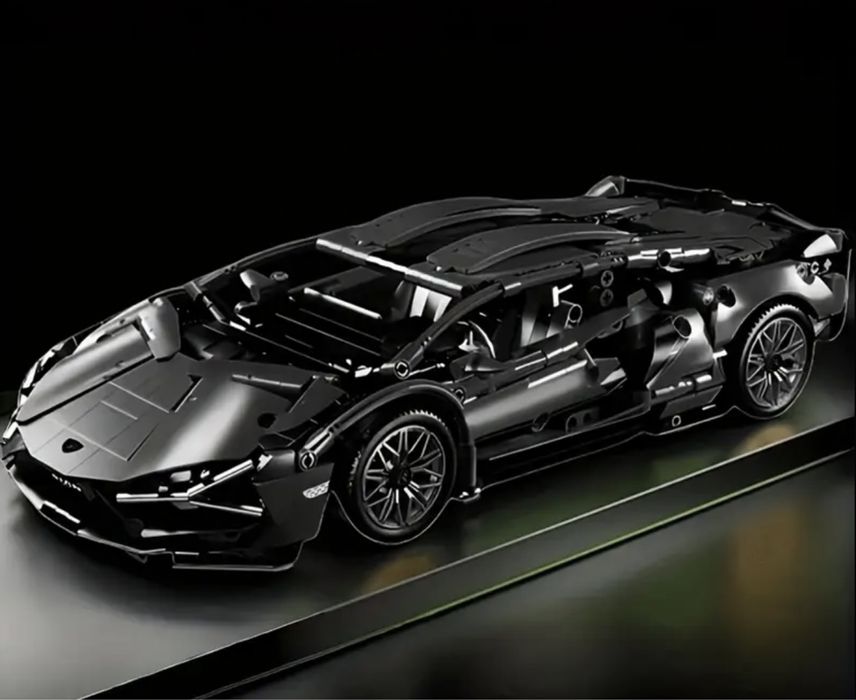 Контсруктор 1300 деталей спортивна машинка 36*17см lego technic черная