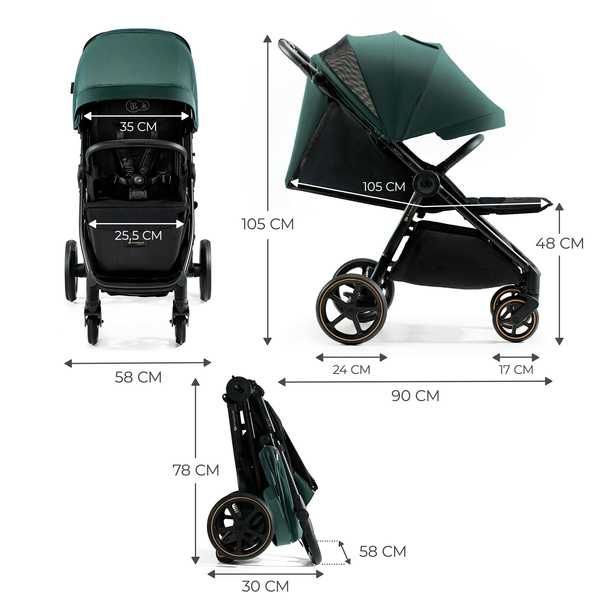 Kinderkraft Mitzy Jade Green Wózek Spacerowy Do 27kg! *NOWE*