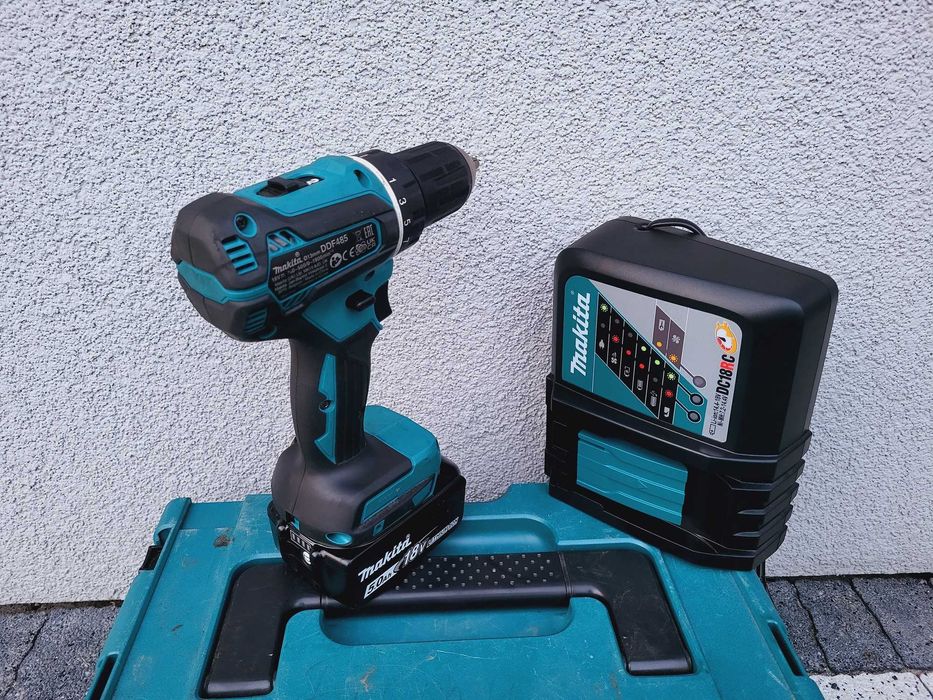 Wkrętarka Makita DDF485RAJ Wiertarko - wkrętarka 50Nm Zestaw jak nowy