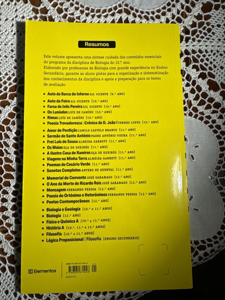 Livro de Estudo Biologia 12 ano
