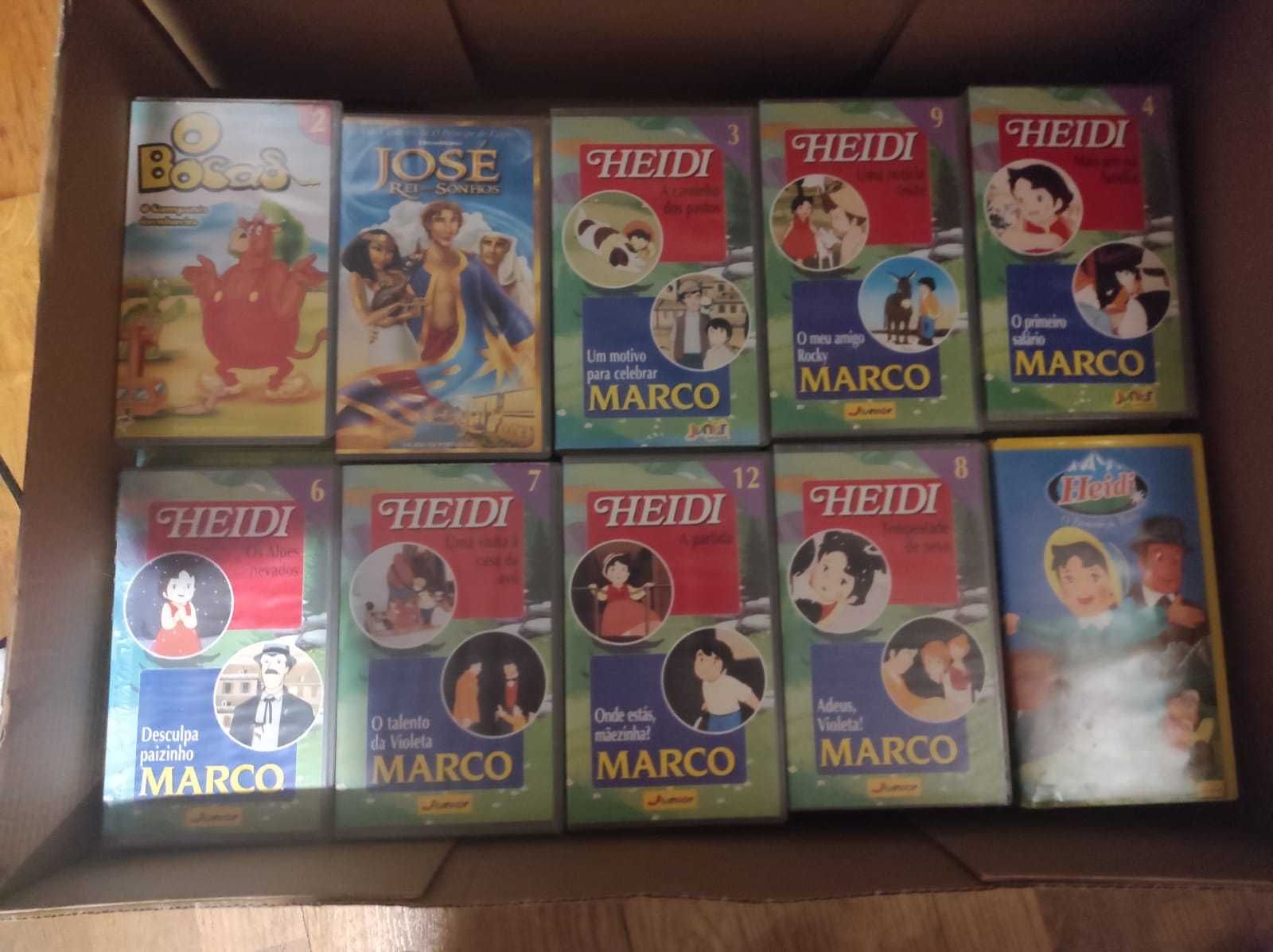 Vendo lote de 40 cassetes VHS infantis
