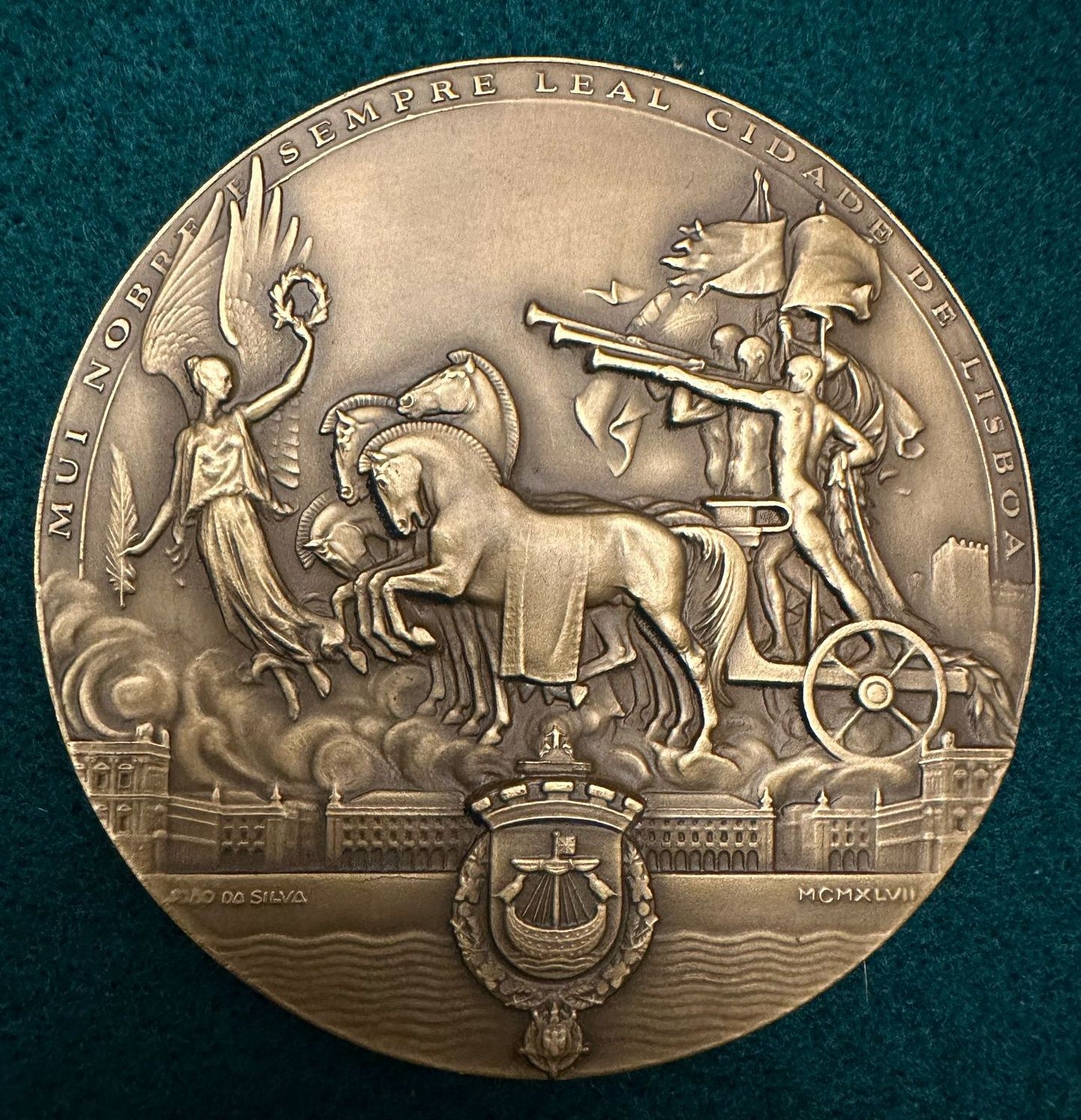 Medalha comemorativa em bronze lisboa