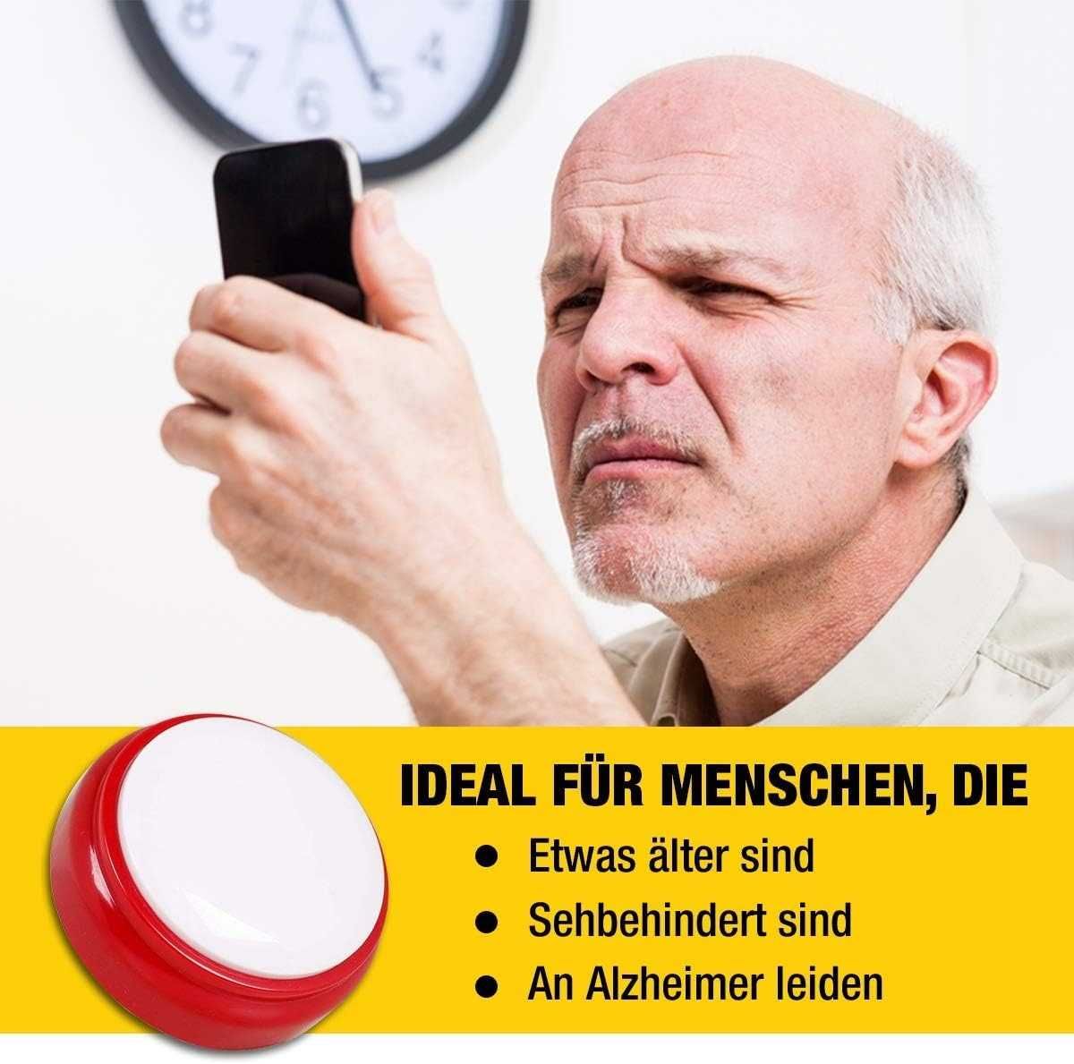 Nowy budzik dla seniorów/zegar dla Alzheimera/ alarm niemiecki !3539!