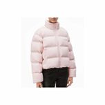 Куртка Alexander Wang Cropped Puffer Coat With Reflective Logo Pink
