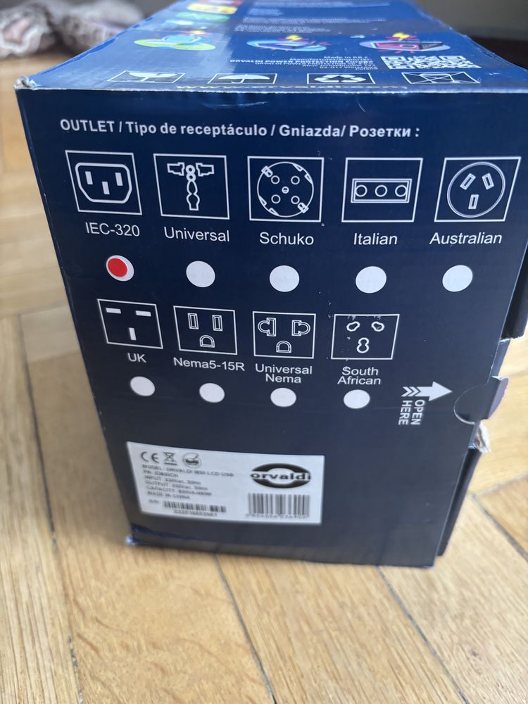 Zasilacz awaryjny UPS Orvaldi i850 LCD 850 VA