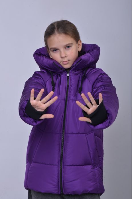 Зимова вкорочена куртка для дівчинки 140, 146, 152 см