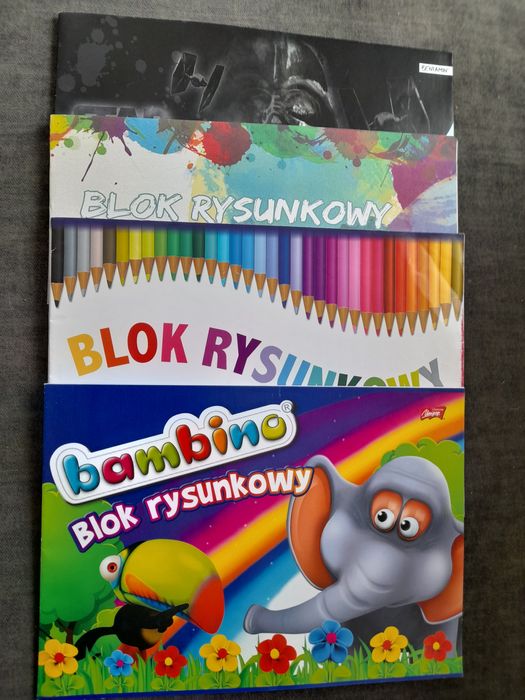 Przybory szkolne, zeszyty,bloki,farby,piórniki,
