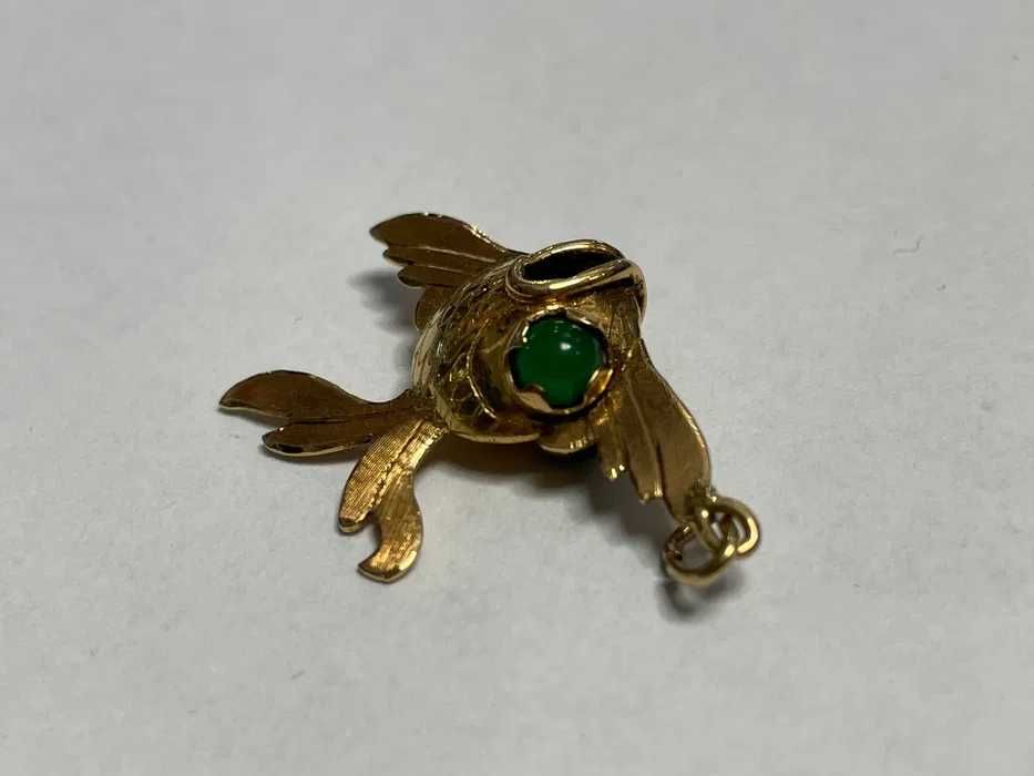 Złota zawieszka wisiorek Ryba Pirania 18kt 3,7g