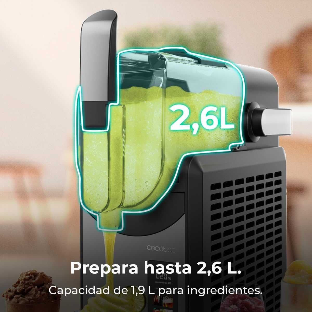Прилад для приготування сльоти та коктейлів / Слаш-машина Cecotec 2,6л