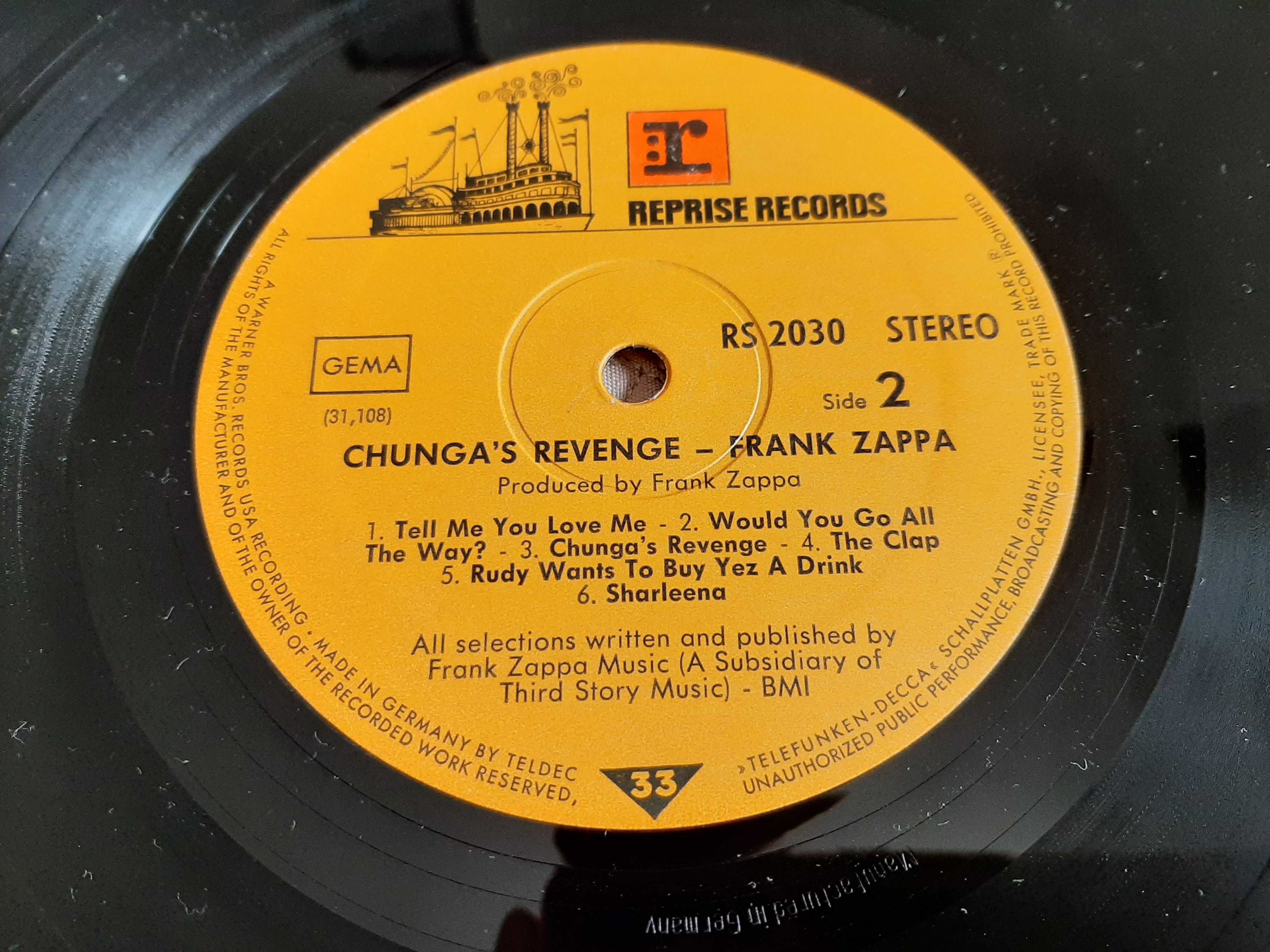 Frank Zappa - Chunga`s Revenge - Germany - Vinil LP