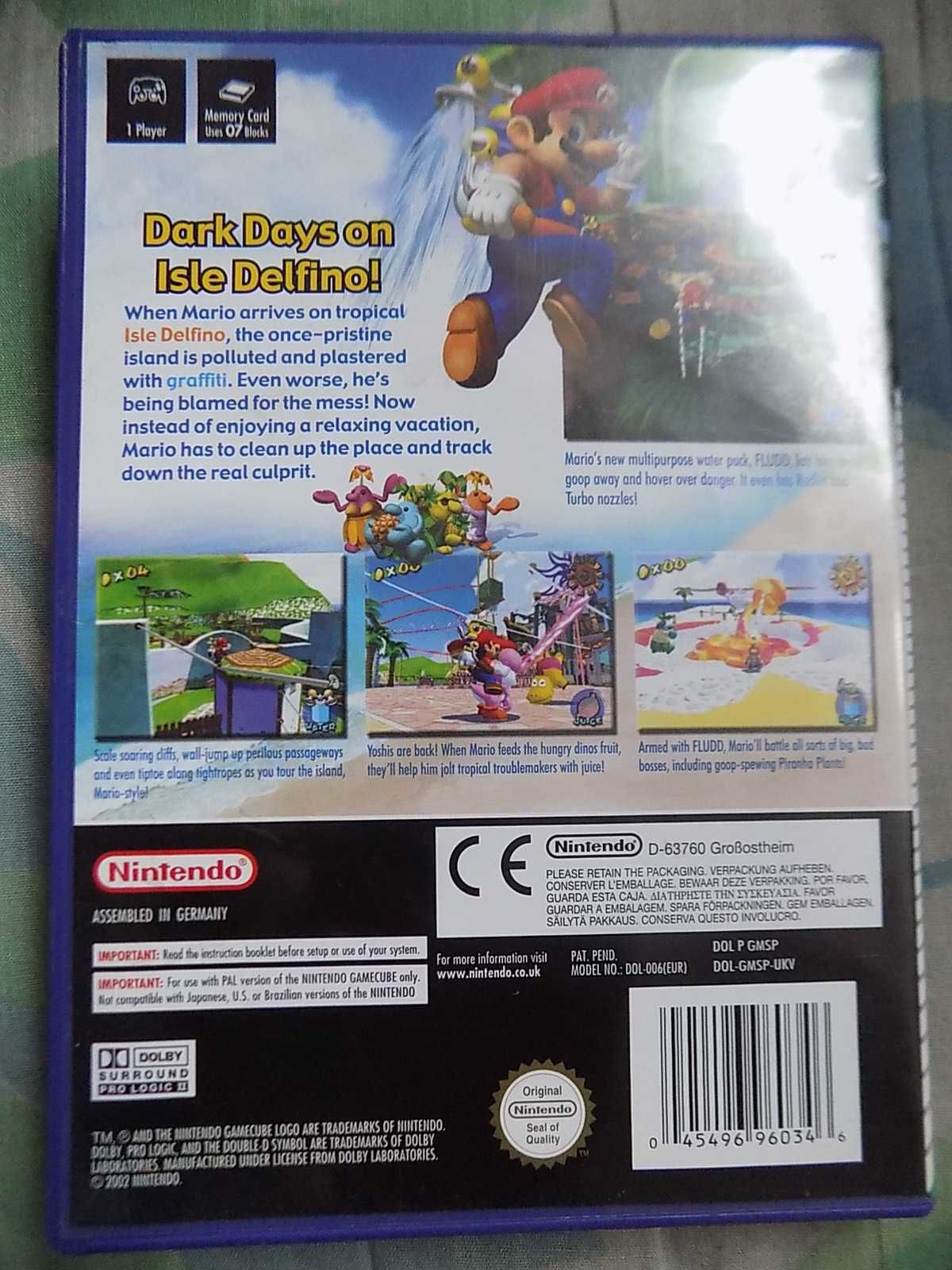 Super Mario Sunshine - 3xA gra na Nintendo GameCube GCN Game Cube bdb!