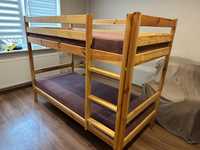 Łóżko piętrowe wraz z materacami 3szt