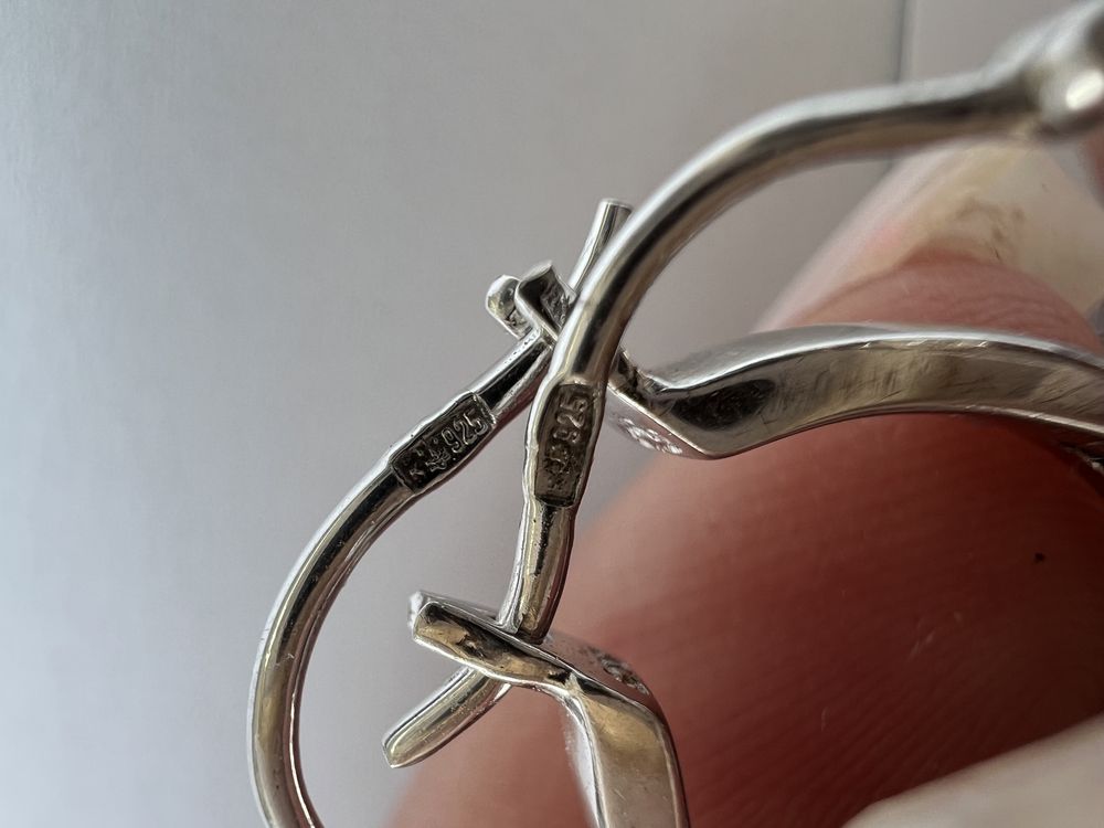 Серебряные серьги 925 проба серьги из серебра конго