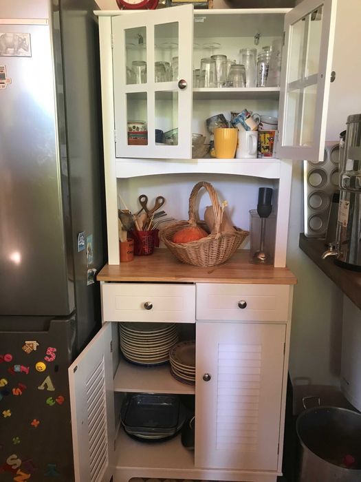 Armário de Cozinha HOMCOM Branco 68x39,5x170cm