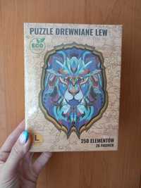 Puzzle drewniane Lew